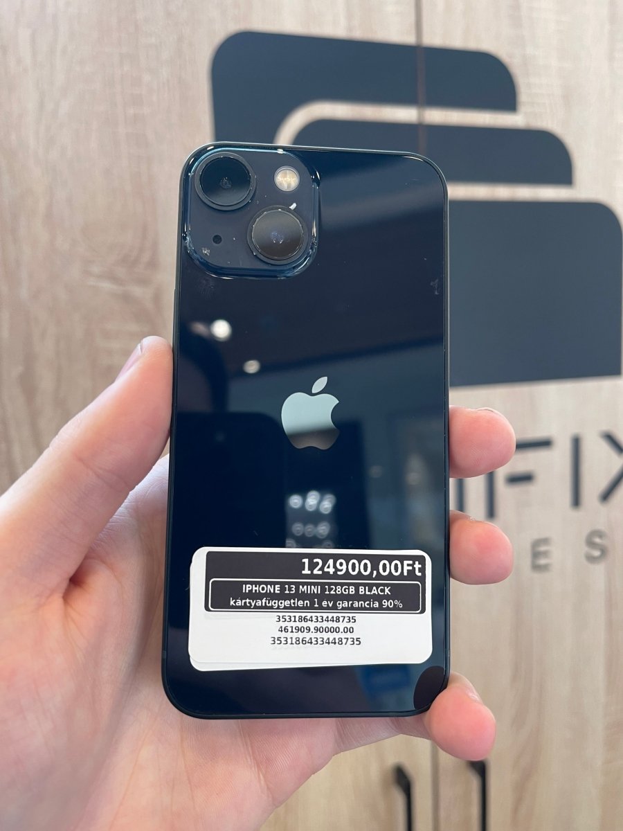 IPHONE 13 MINI 128GB BLACK kártyafüggetlen 1 év garancia 90% - LCDEAL