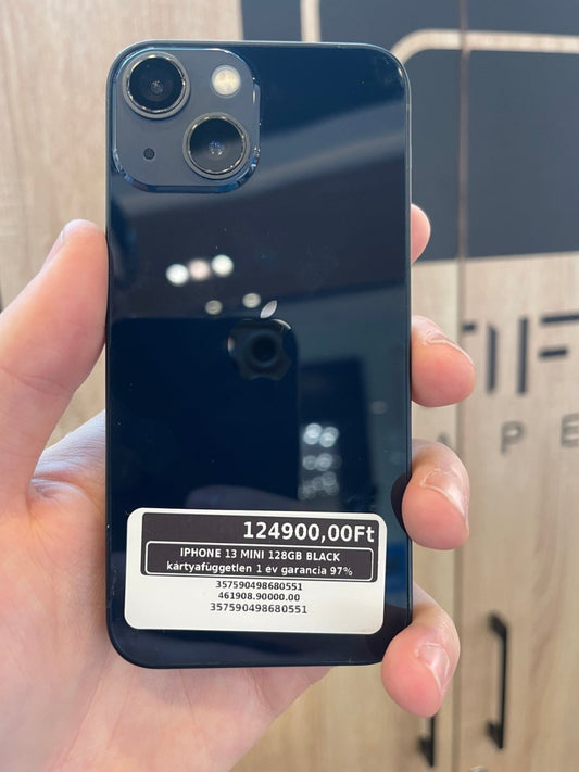 IPHONE 13 MINI 128GB BLACK kártyafüggetlen 1 év garancia 97% - LCDEAL