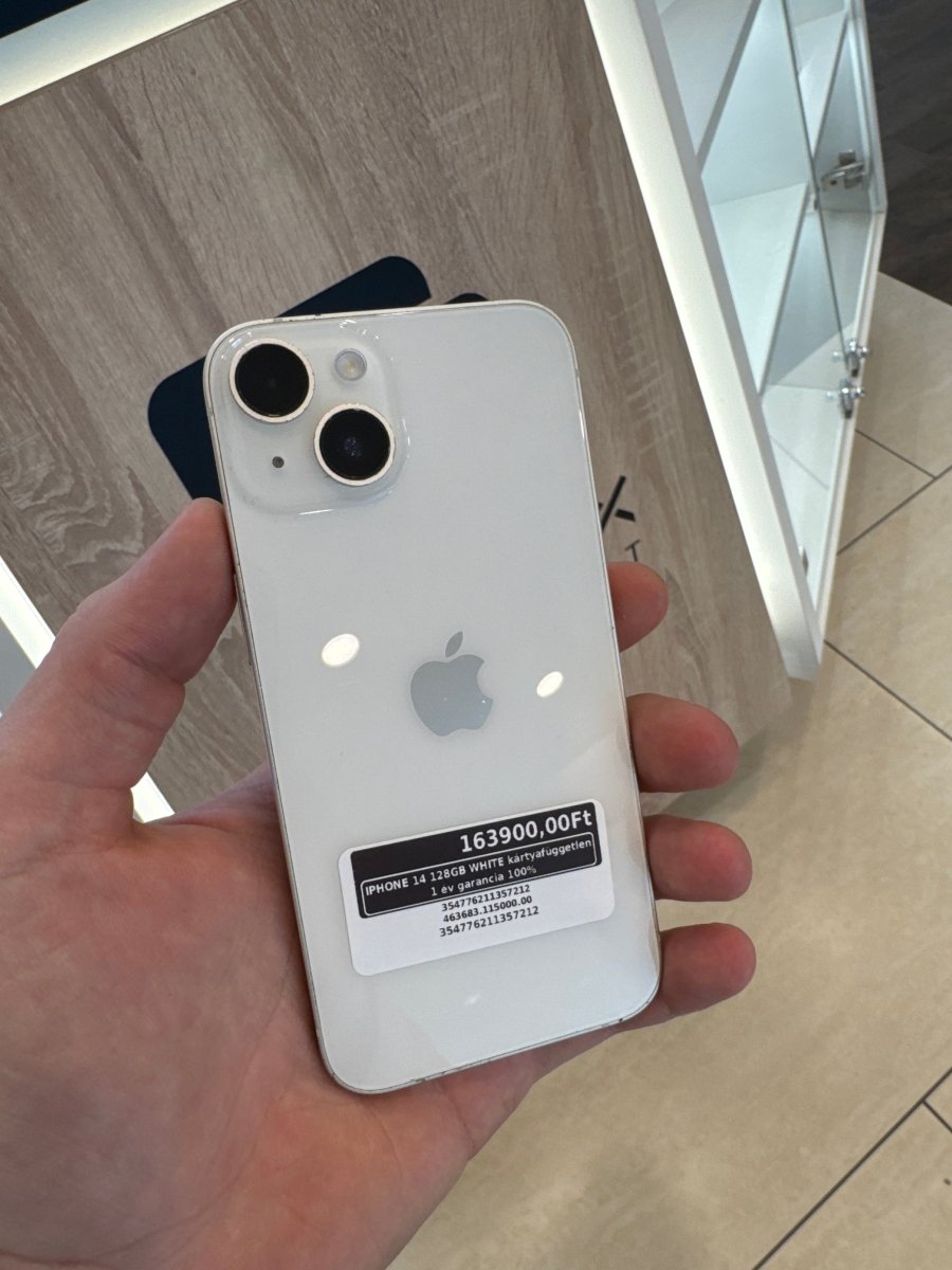 IPHONE 14 128GB WHITE kártyafüggetlen 1 év garancia 100% - LCDEAL