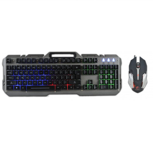 Rebeltec wired set: LED keyboard + mouse for INTERCEPTOR players - LCDEAL