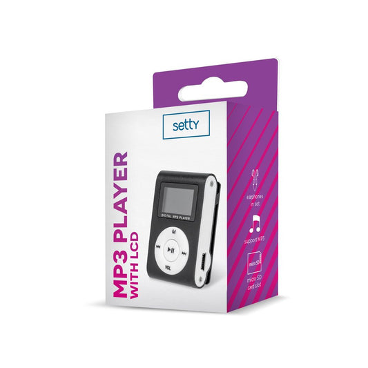 Setty MP3 with LCD + earphones black - LCDEAL