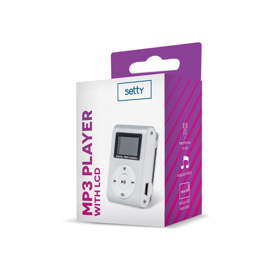 Setty MP3 with LCD + earphones silver - LCDEAL