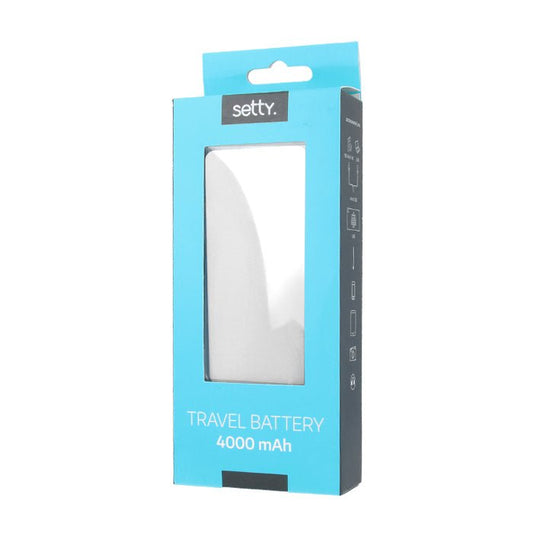 Setty power bank 4000 mAh white - LCDEAL