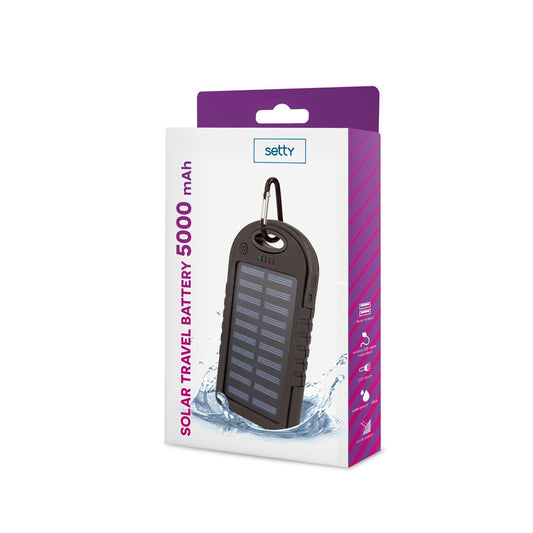 Setty solar power bank 5000 mAh SPBS - 05 black - LCDEAL